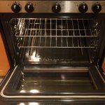 an open gas oven